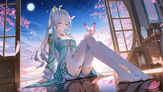 高马尾萝莉女孩兹白