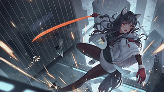 明日方舟：战场上的能天使与德克萨斯 ║ 原作：Jaychau ║