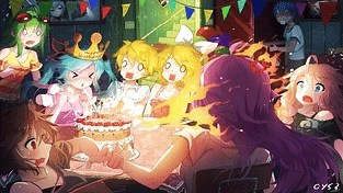 VOCALOID：生日快乐！ [ +音乐 ] 动态壁纸 | 作者：V i w w e