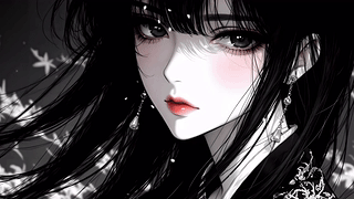 烟雨水墨女孩