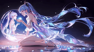 永夜盛放双子花