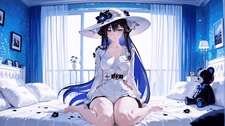 窗畔少女大丽花