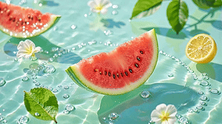 清凉夏日水果西瓜