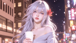 夜城都市银发少女
