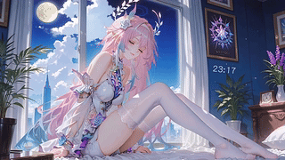 窗畔长腿少女昔涟