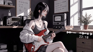 暗调吉他少女
