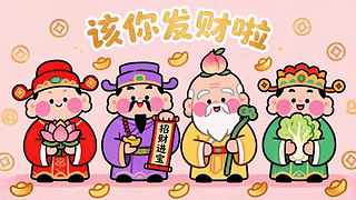 该你发财啦