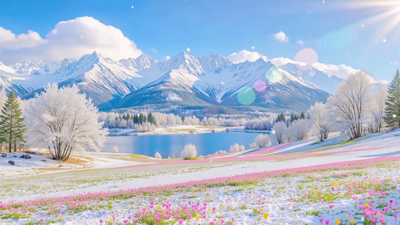 雾凇湖山