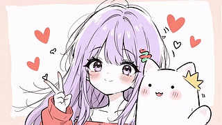 可爱猫咪女孩