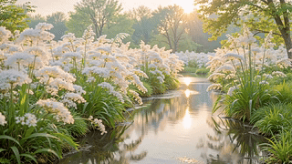 晨溪湖畔穗花