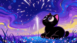 幻空花火小黑猫
