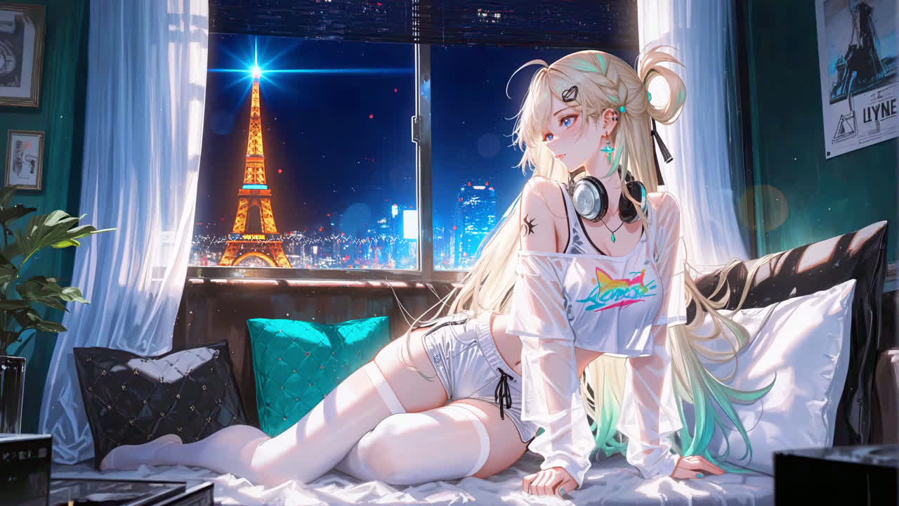 窗边白丝萝莉琳奈
