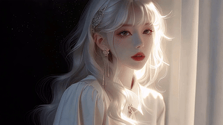 纯欲白毛女神
