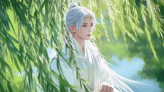 柳树下白发公子