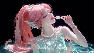 粉毛高马尾女神