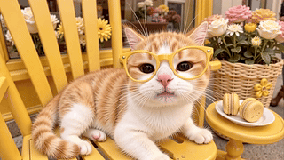 下午茶萌猫
