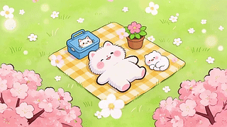 野餐可爱小熊