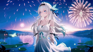 烟火夜空流萤