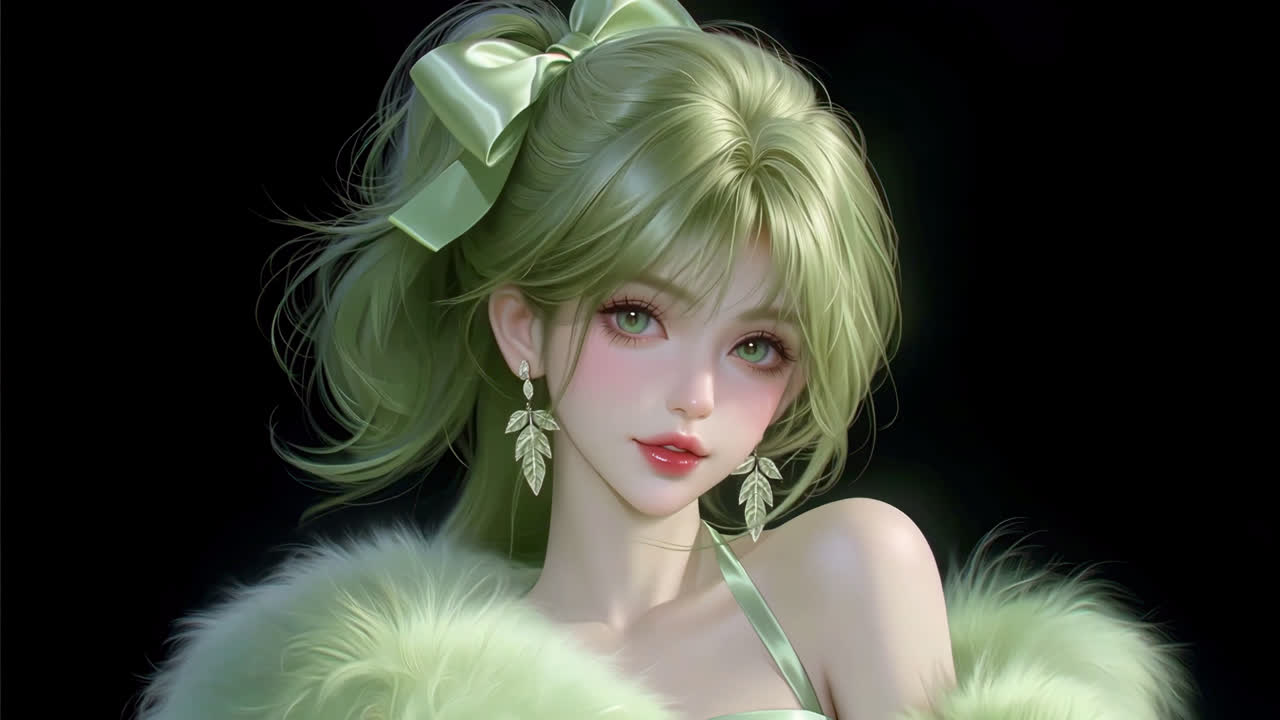 纯欲系绿色甜美女孩