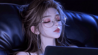 戴眼镜纯欲系美女