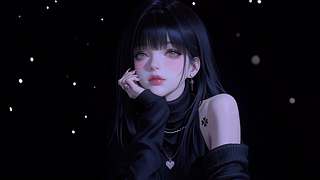 纯欲长发甜美女孩
