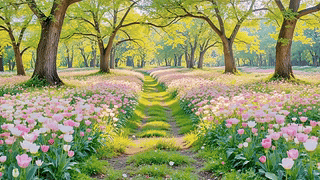 护眼清新公园森林草地