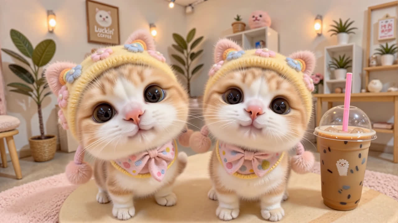 萌宠两小只可爱猫
