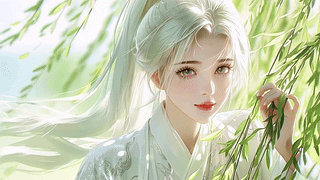 高马尾汉服女孩