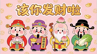 该你发财啦