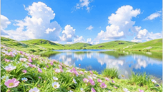 绿野湖光花境