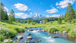 雪山溪谷闲途