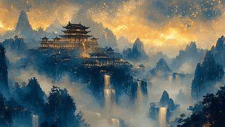 护眼古风山水