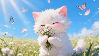 可爱纯白猫咪