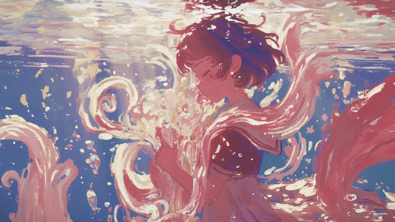 水中的花漾梦境