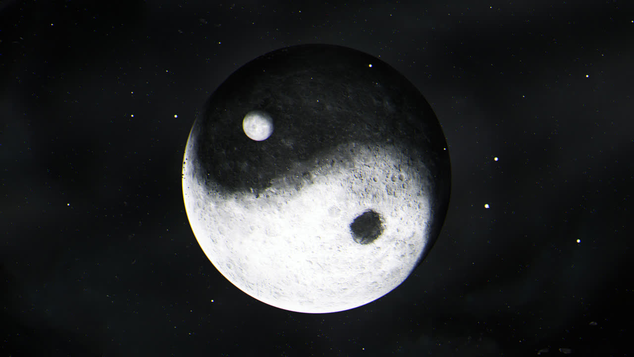 太极阴阳月球 Taiji Yin Yang moon