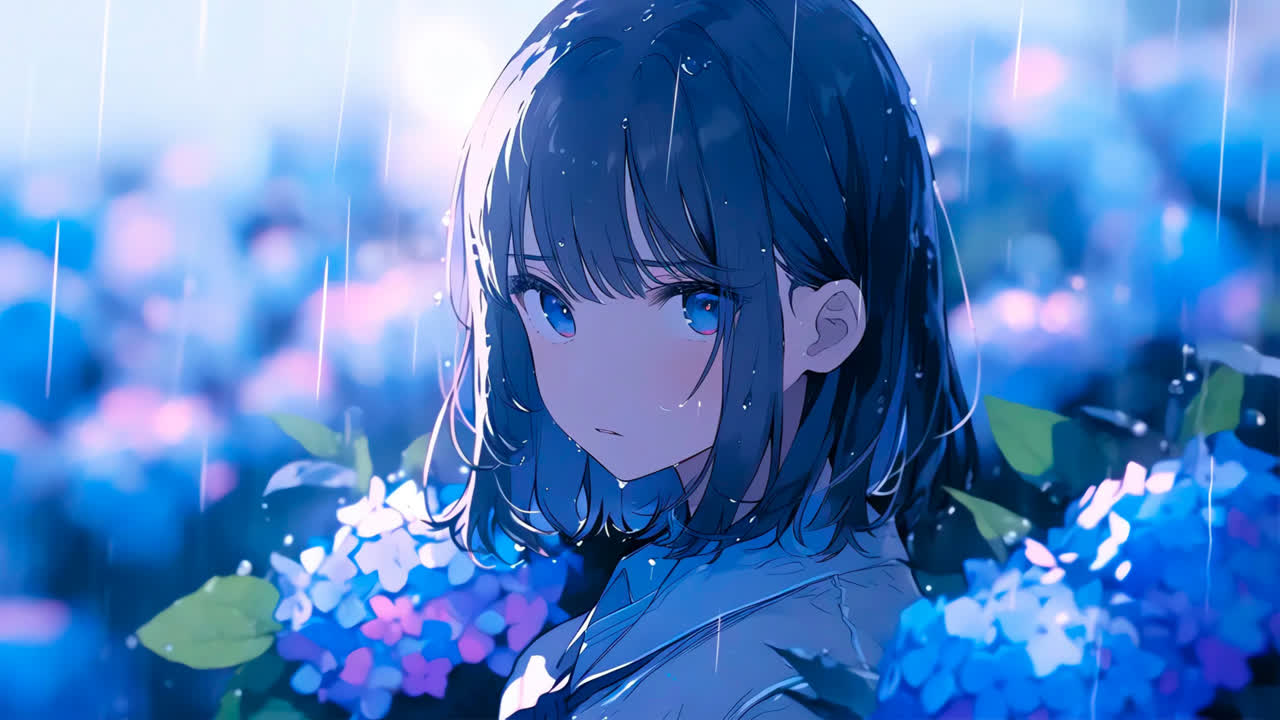 蓝色的雨