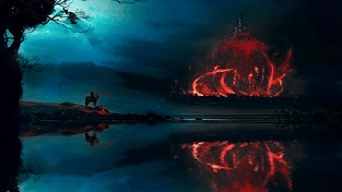 《塞尔达传说：旷野之息》海拉鲁城堡夜晚音乐氛围 动态壁纸 | 作者：rayOcean