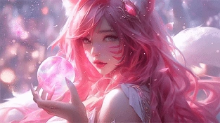粉色阿狸 | 《英雄联盟》4K 动态壁纸 | 作者：Gwynbleidd