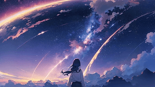 夜空下（动漫女孩）