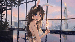 兔耳动漫少女 4K