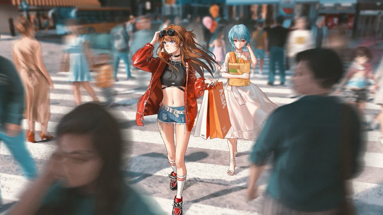 明日香·兰格雷 与 绫波丽