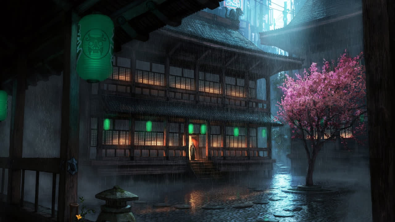 日本 · 雨中街区