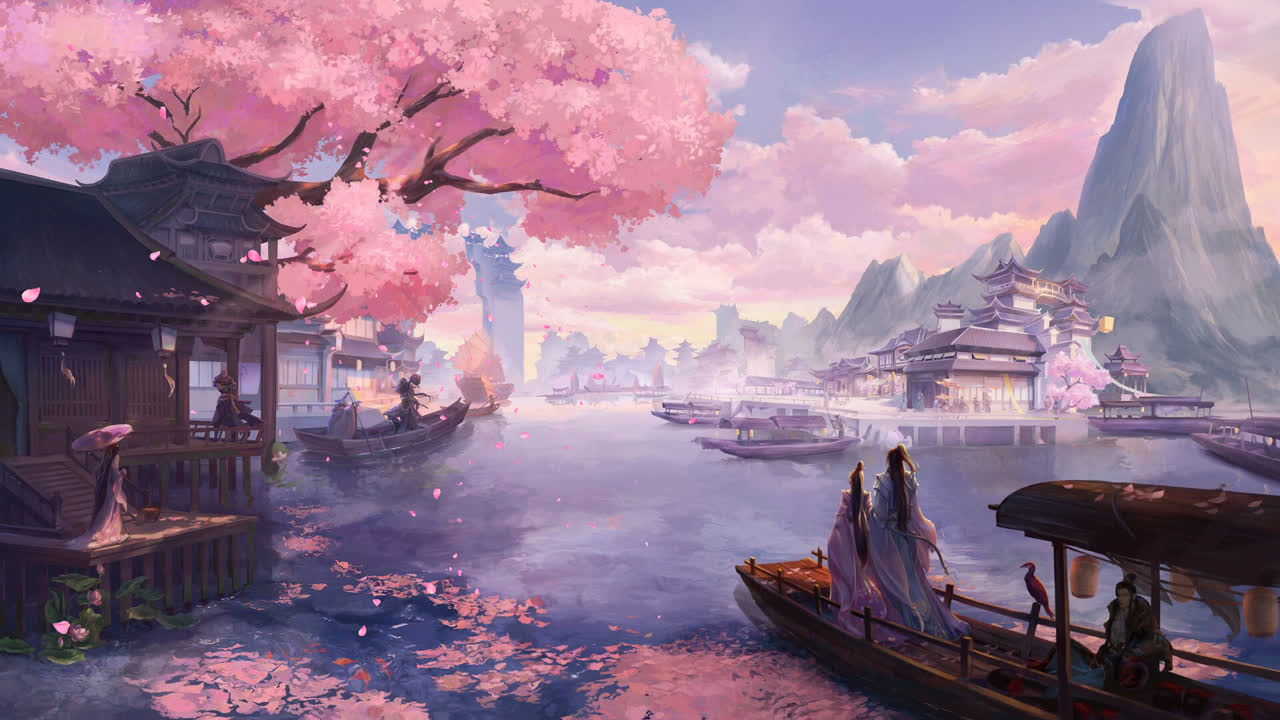 樱花河畔小镇 ║ 原作：Zhi Yang ║