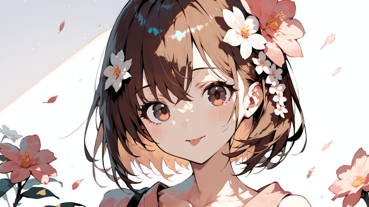 【4k】短发女孩