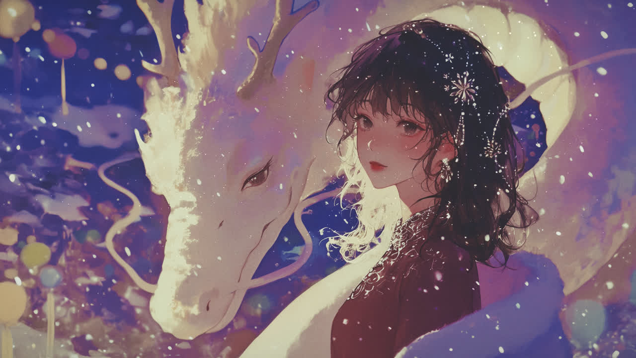 少女与白龙的梦幻之约