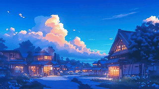动画风格夜空素材  3/anime night sky illustration 3
