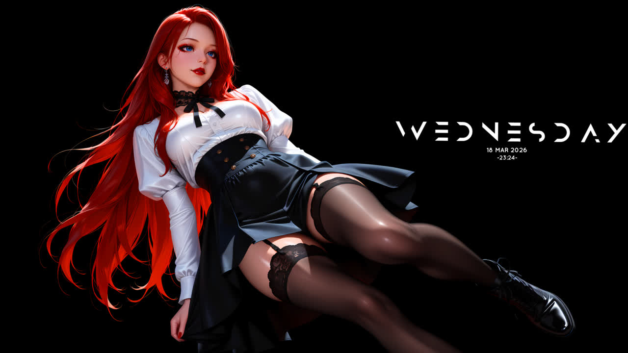 《女孩 | 深色背景 | 深色与彩色版本 | 4K》
