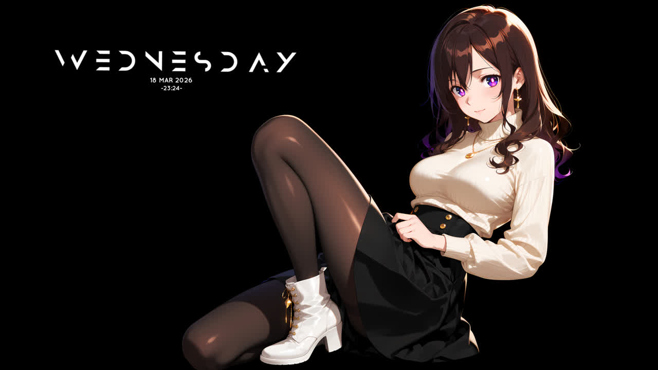 《女孩 | 深色背景 | 深色与彩色版本 | 4K》