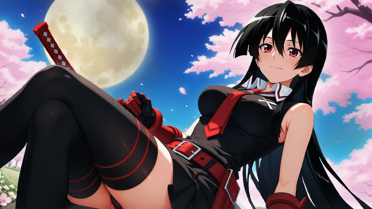 《赤瞳 [斩！赤红之瞳] | 可自定义背景 | 深色与彩色版本 | 4K》