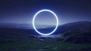 夜幕下的光环